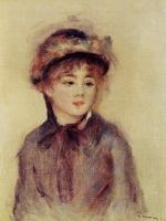 Renoir, Pierre Auguste - Bust of a Woman Wearing a Hat